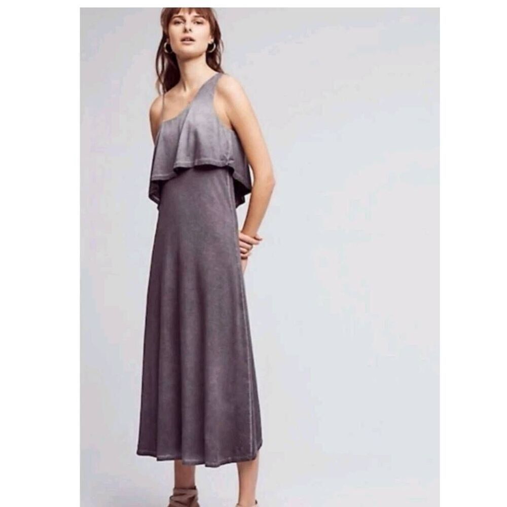 Anthropologie‎ Akemi +Kin One Shoulder Ombre Maxi Dress Size Large